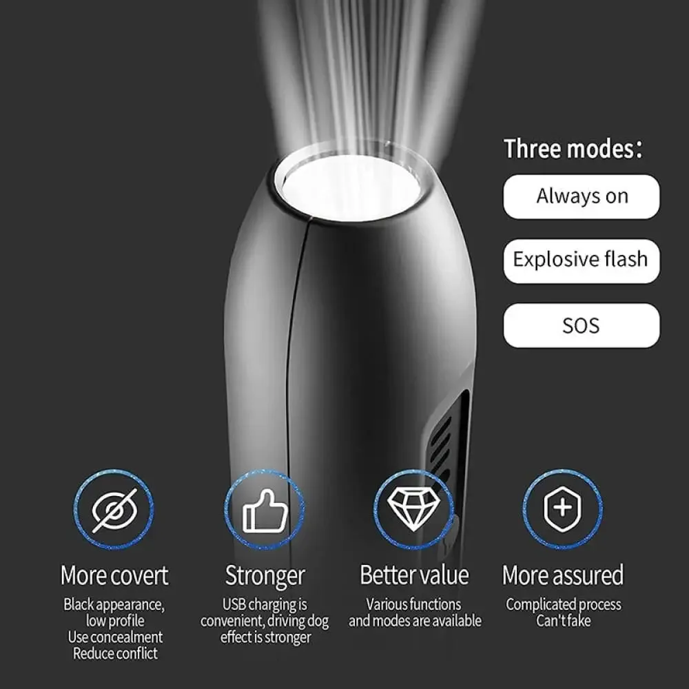 3 in 1 Ultrasonic Flash Light Usb Rechargeable Anti-barking Device for Dogs