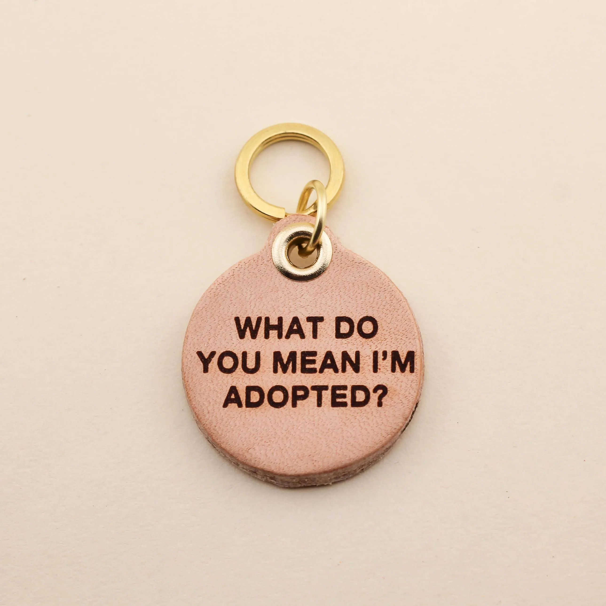 Adopted Pet Tag: Blue Denim Acrylic