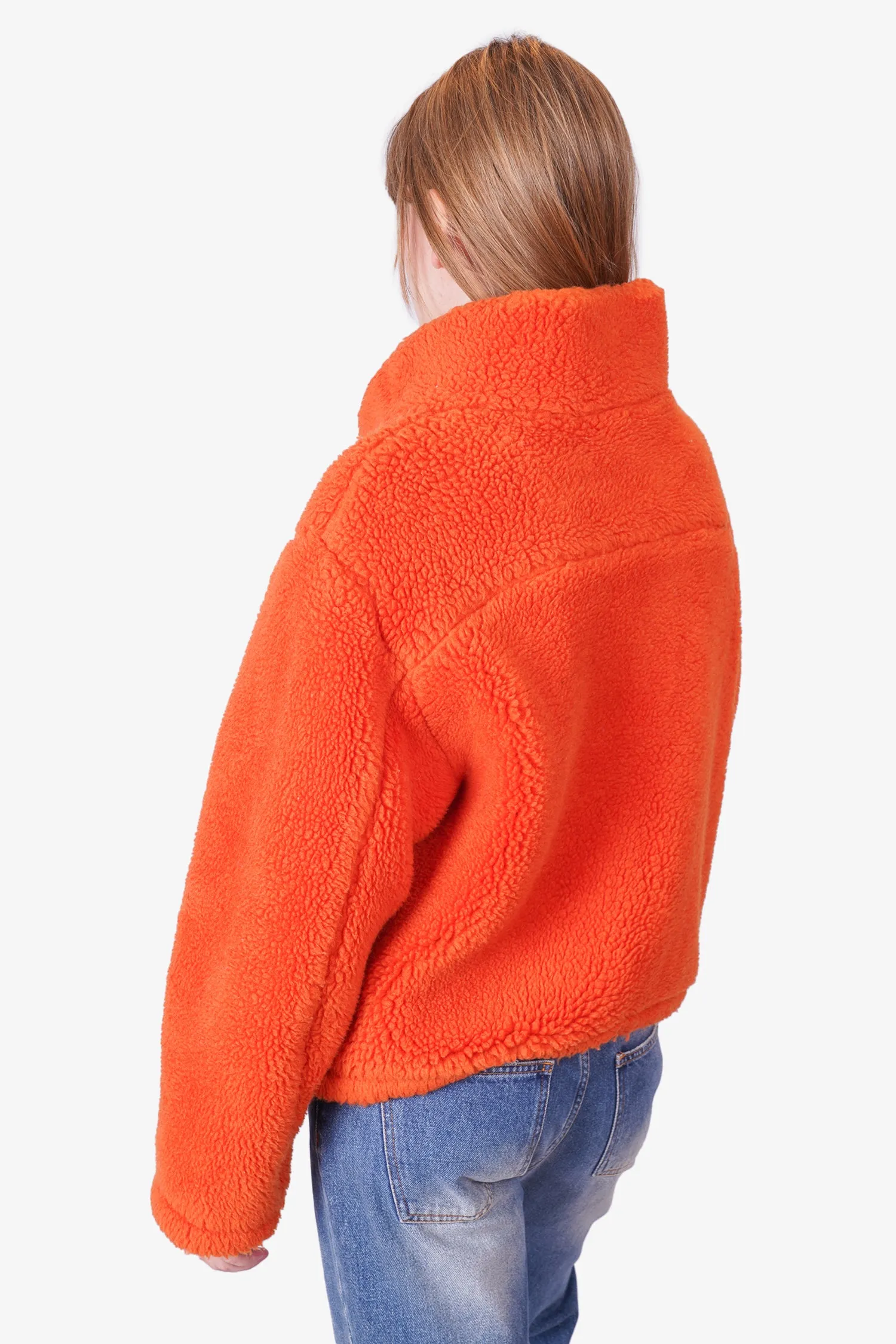 Ambush Orange Wool Teddy Zip Up Jacket