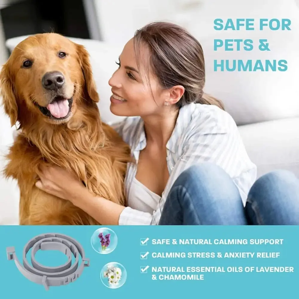 Anti-anxiety Nontoxic Water-resistant Adjustable Effective Calming Collar for Dogs