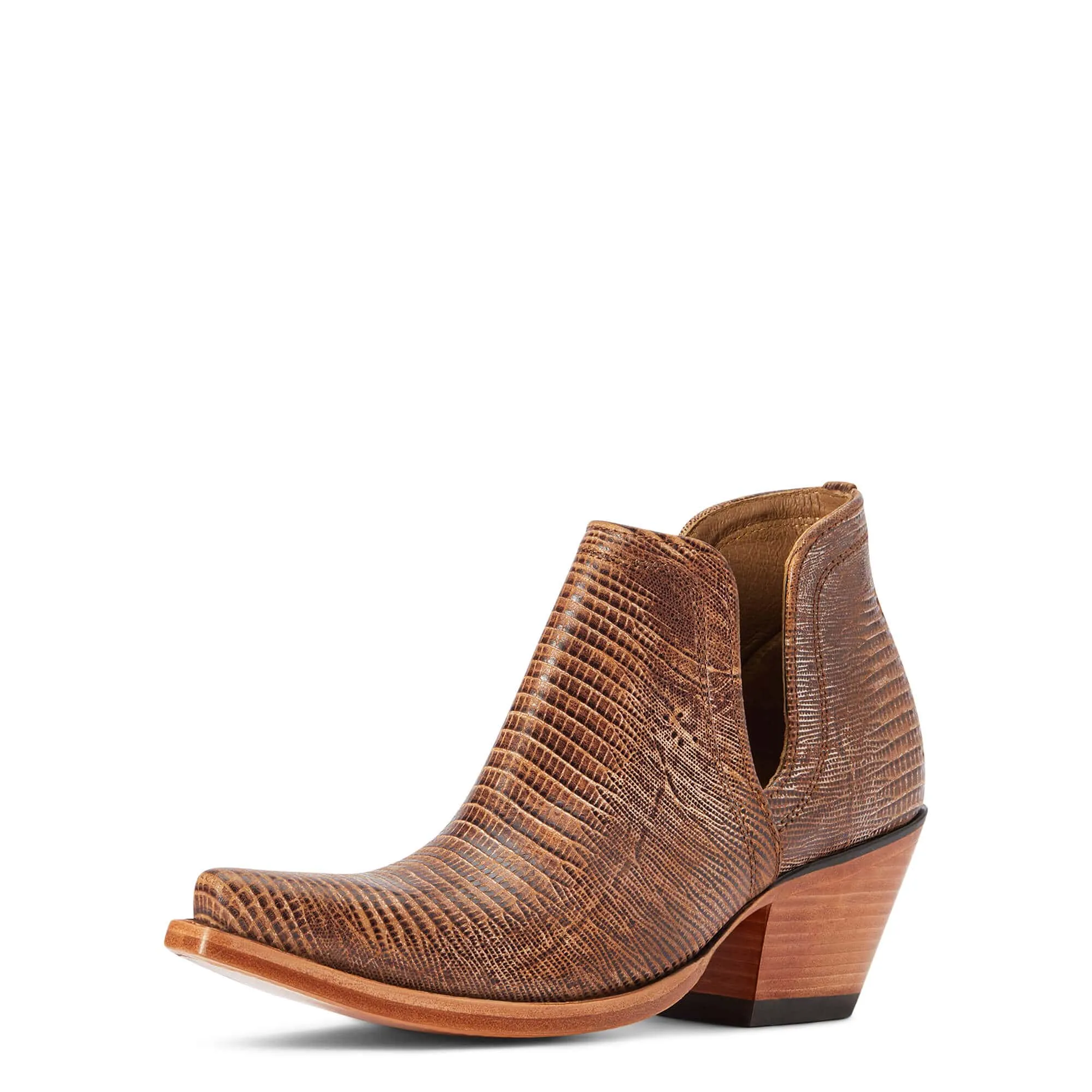Ariat Women's Dixon Brown Lizard Print Booties 10042456