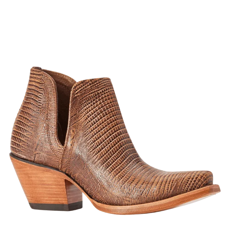 Ariat Women's Dixon Brown Lizard Print Booties 10042456