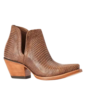 Ariat Women's Dixon Brown Lizard Print Booties 10042456