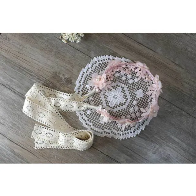Assorted Girls Sheer Lace and Pearls Hair Accessories for Flower Girls and Special Events