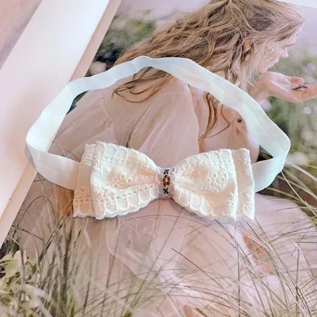 Assorted Girls Sheer Lace and Pearls Hair Accessories for Flower Girls and Special Events