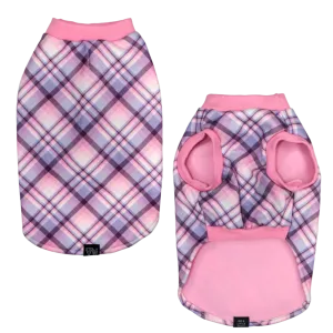 Big & Little Dogs Fleece Pyjamas - Pink & Purple Plaid
