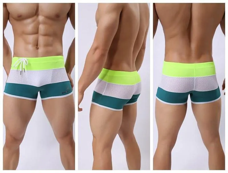 Brave Person Tri-Color Mesh Swim Trunks