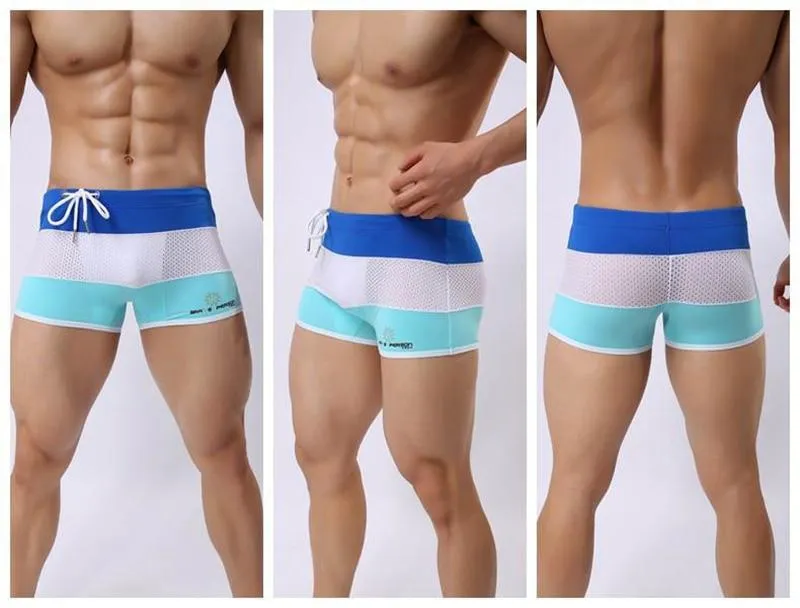 Brave Person Tri-Color Mesh Swim Trunks