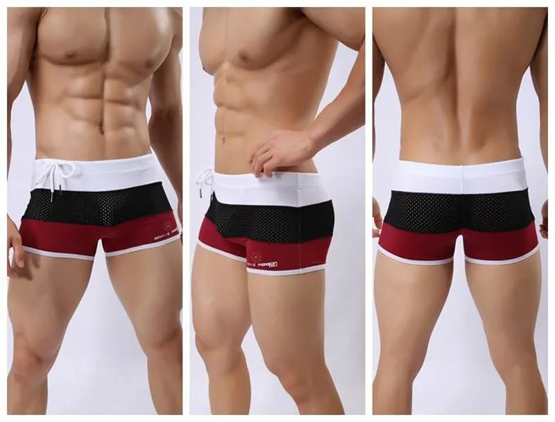 Brave Person Tri-Color Mesh Swim Trunks