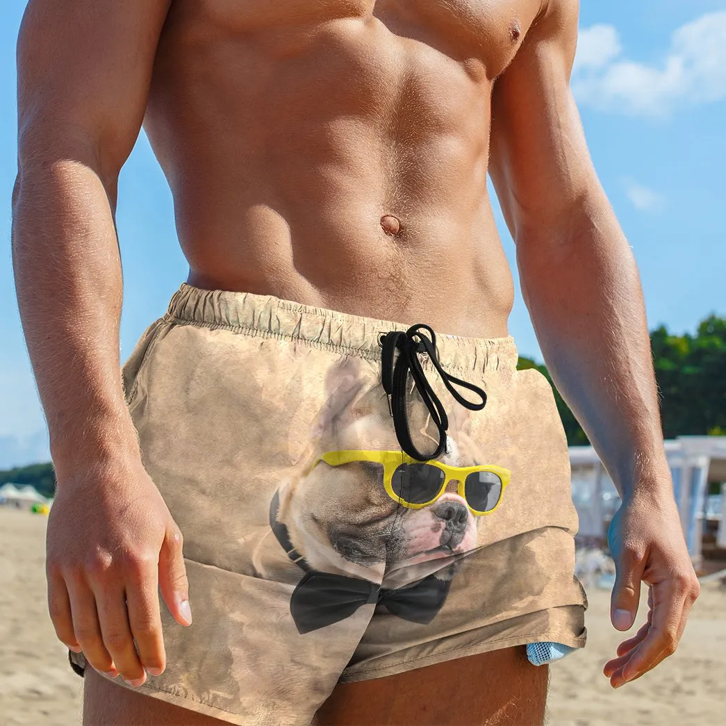 Bulldog 3D Beach Shorts Sunglasses