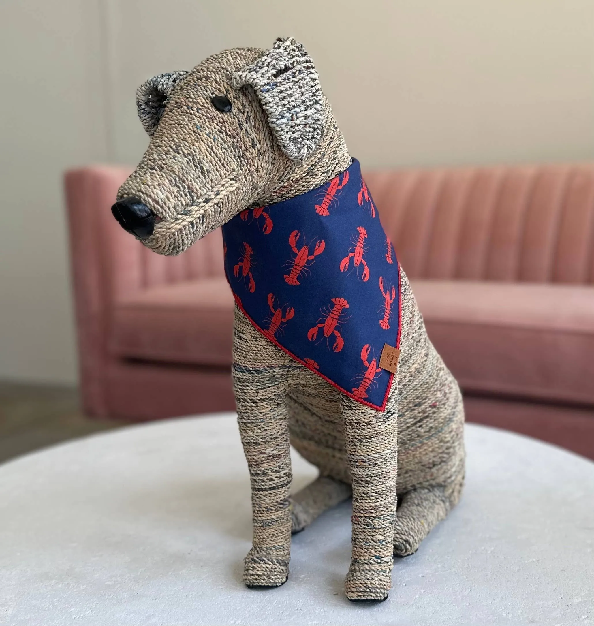 Catch of the Day Navy Dog Bandana Large