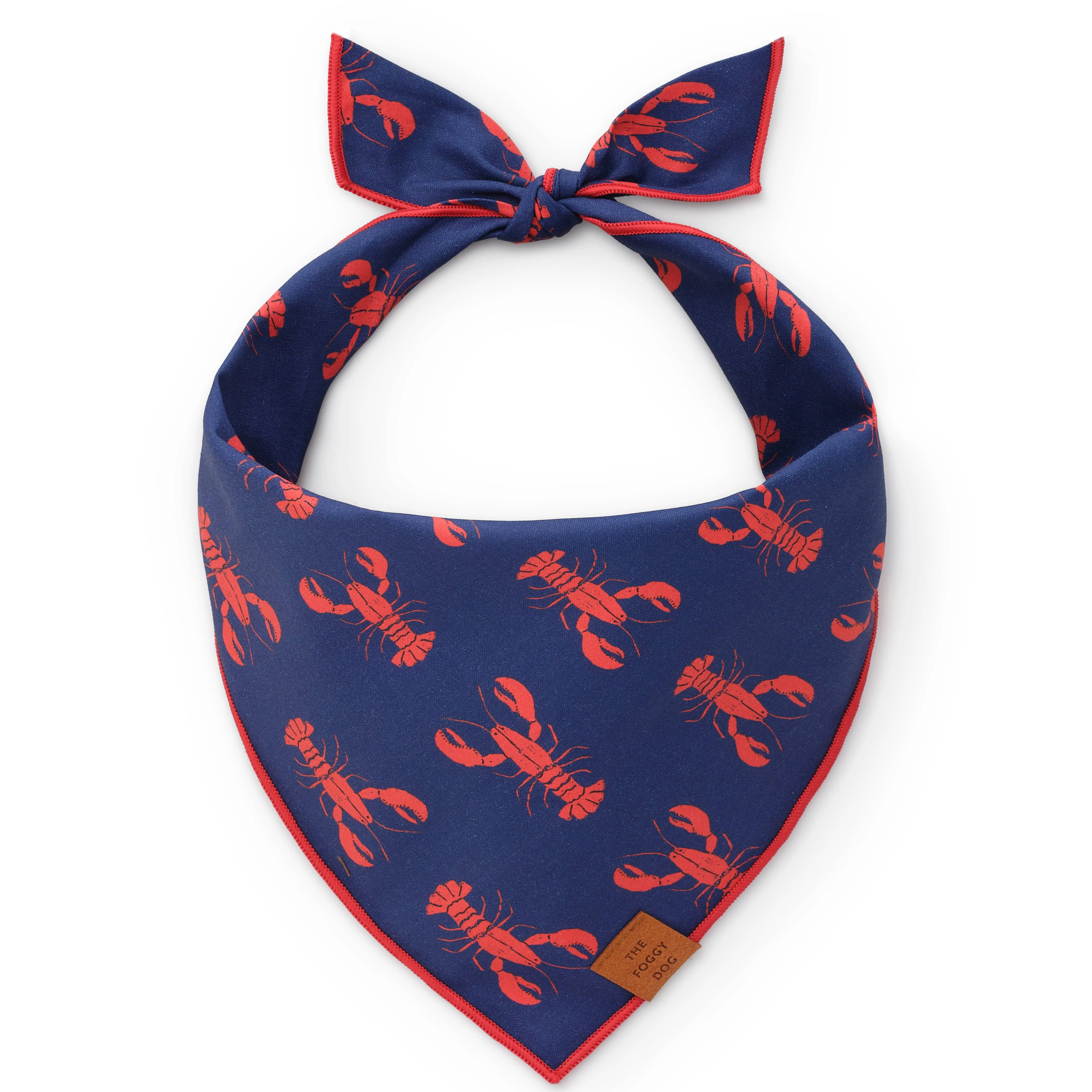 Catch of the Day Navy Dog Bandana Large