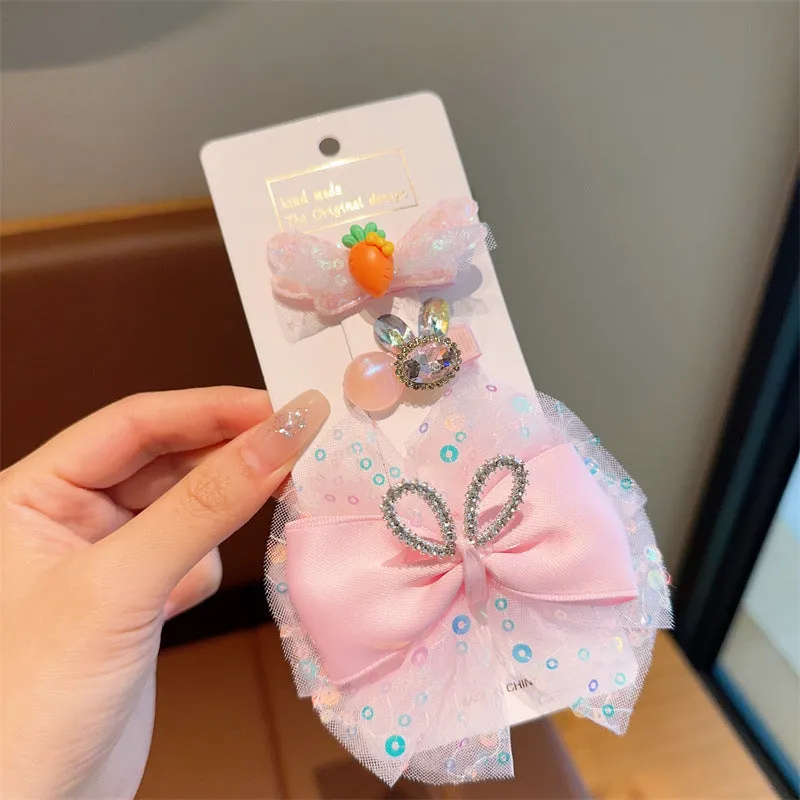 Children's Mermaid Hair Accessories, Ice and Snow Hair Clips, Headgear with Side Clips, Princess Hair Clips, Headgear, Super Fairy Baby Hair Accessories