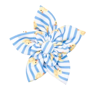 Collar Flower | Blue Stripe Rubber Duck