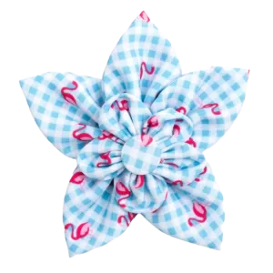 Collar Flower | Gingham Flamingos