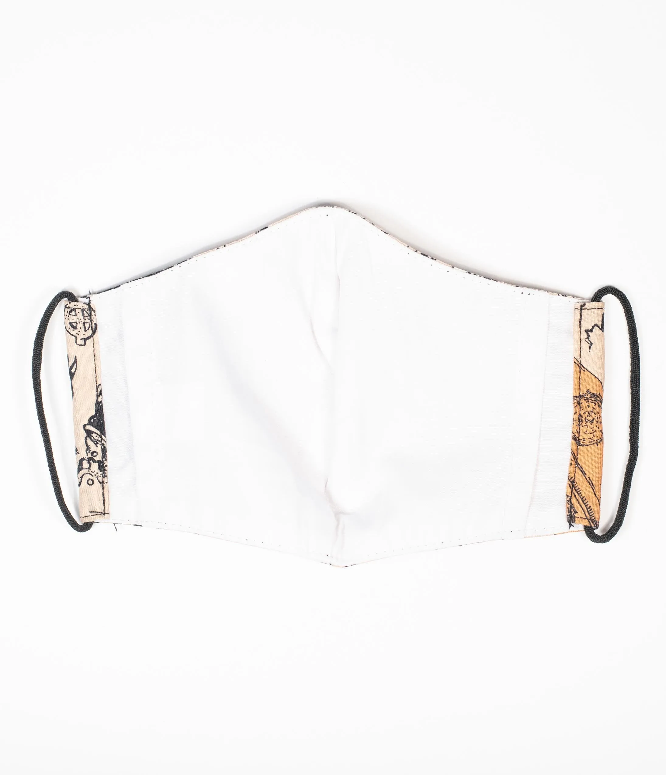 Cream Halloween Print Face Mask
