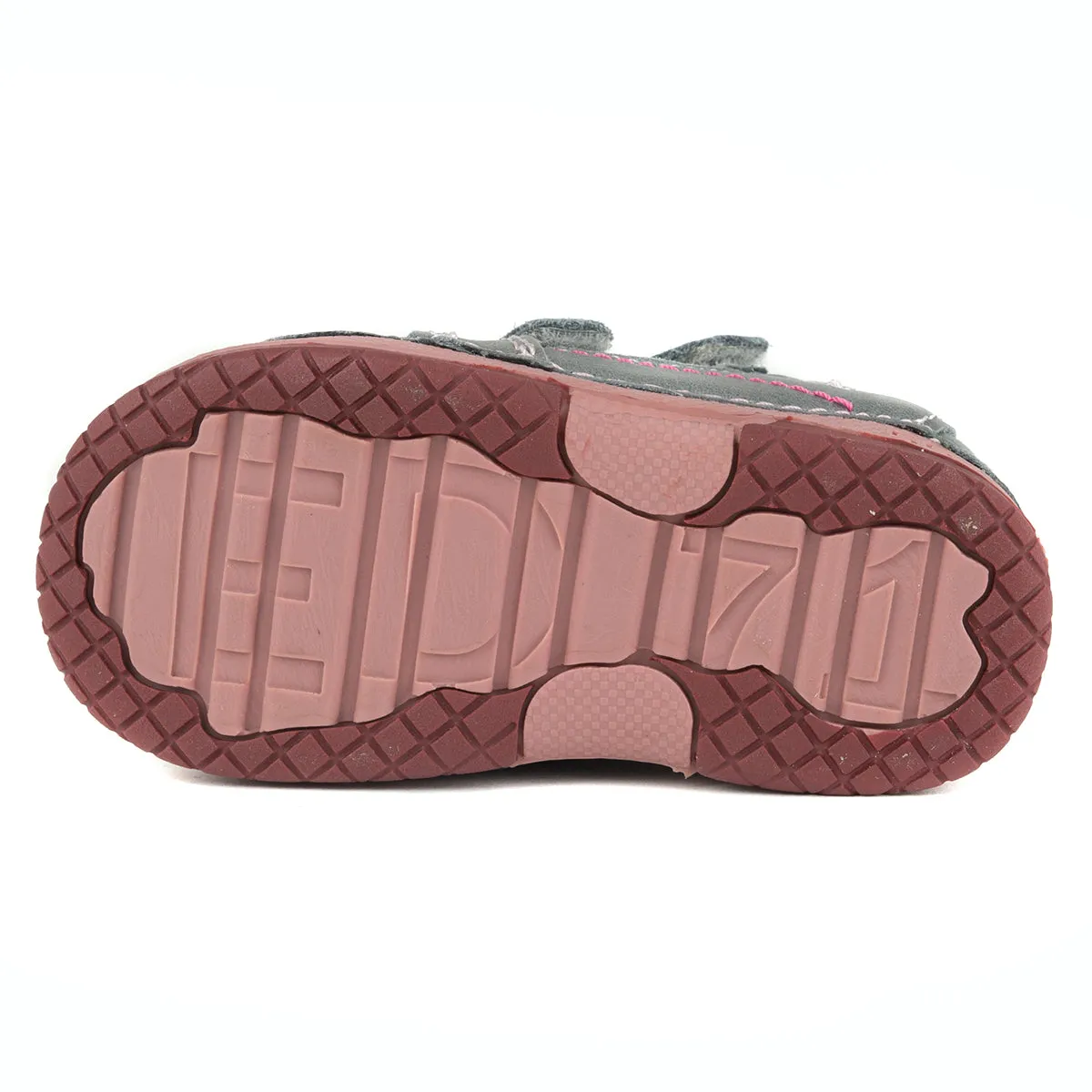 D.D. Step toddler girl shoes grey with pink heart size US 4-8