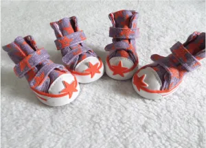 Dog Boots with Star Print