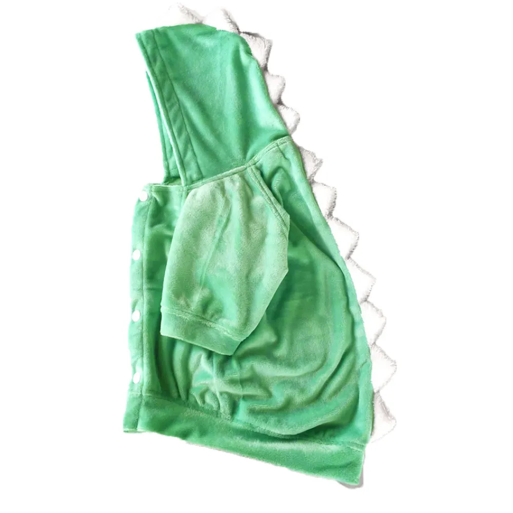 Dogobow The Good Dino Hoodie for Dogs and Cats (Teal Green/White) (Get a Bow Free)