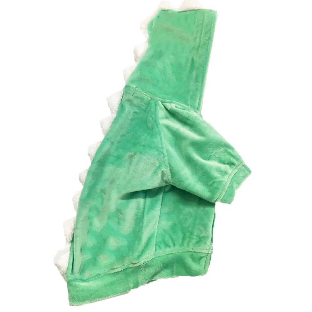 Dogobow The Good Dino Hoodie for Dogs and Cats (Teal Green/White) (Get a Bow Free)