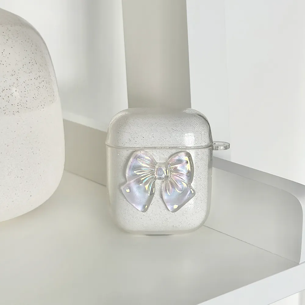 Glitter Bow Airpods Case