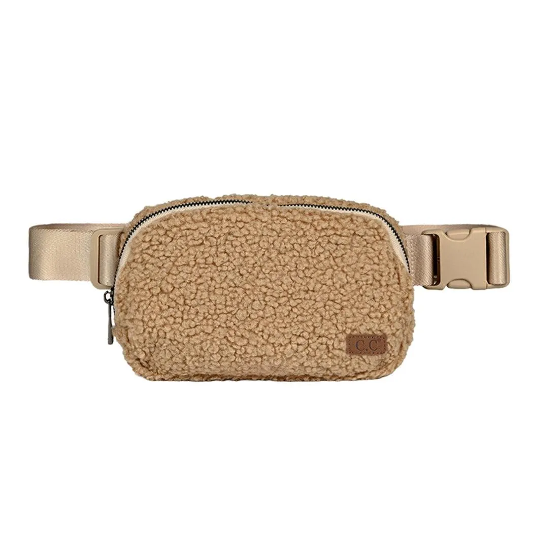 Handbags| Fleece Small Sherpa Fanny Pack | Fashion City