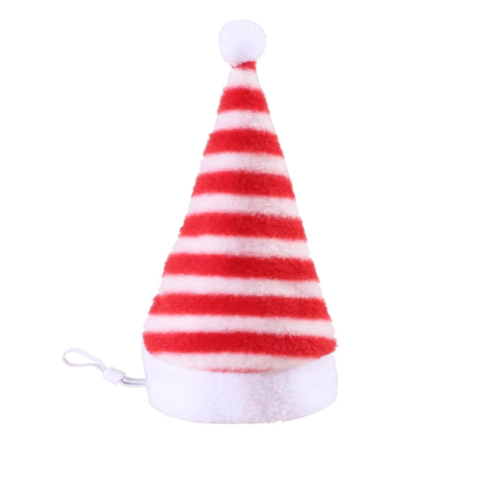 Multicolor Pet Christmas Hat Stripes