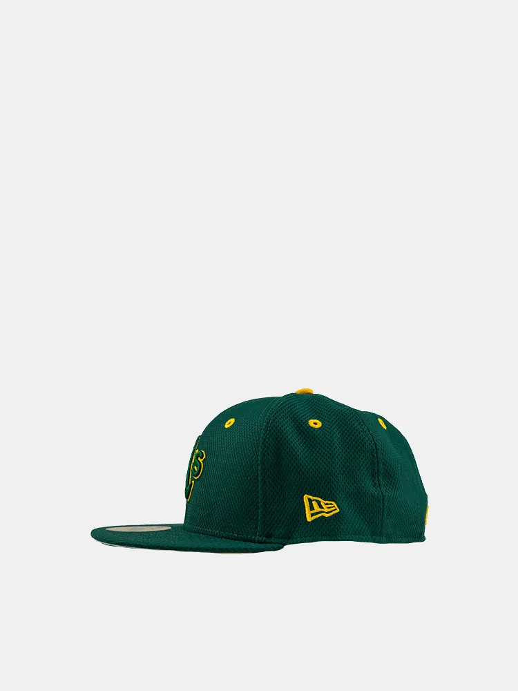 New Era 59FIFTY Oakland Athletics Outline Poly-Mesh - Green / Yellow