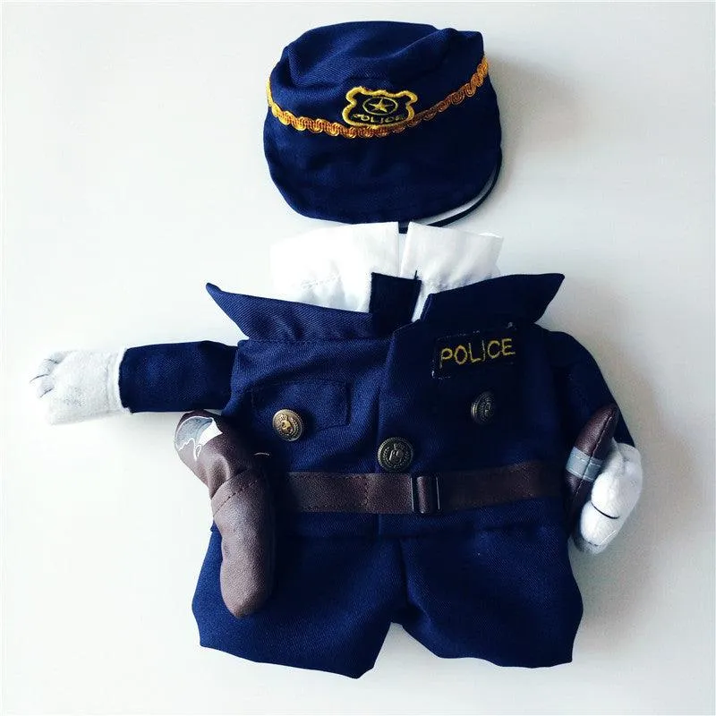 Pet's Funny Policeman Cotton Costumes