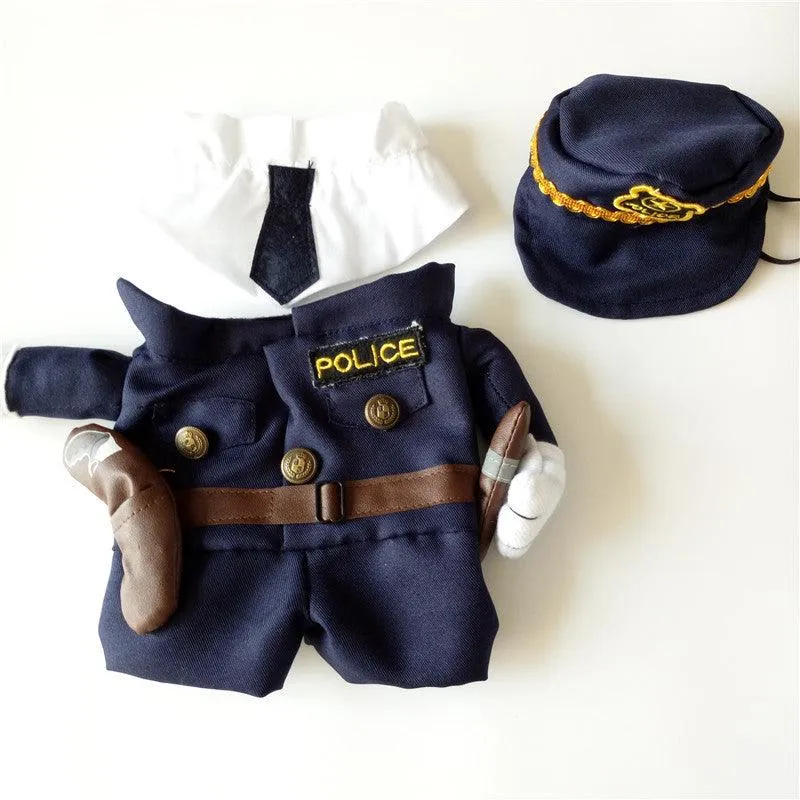 Pet's Funny Policeman Cotton Costumes