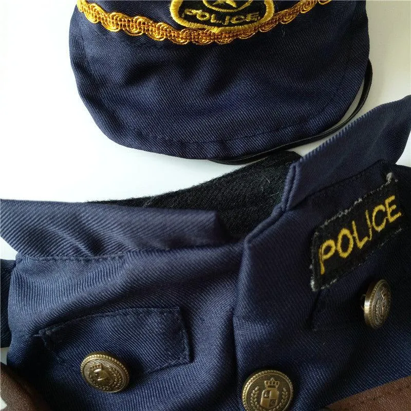 Pet's Funny Policeman Cotton Costumes