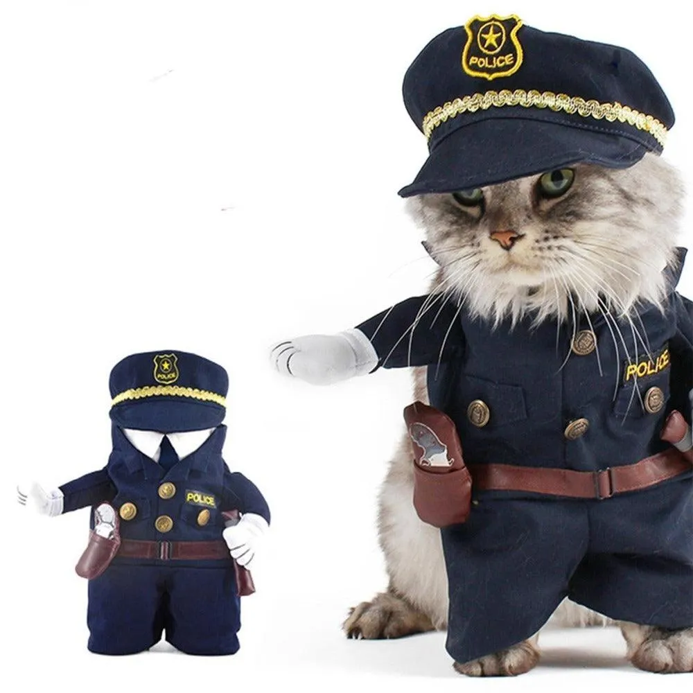 Pet's Funny Policeman Cotton Costumes