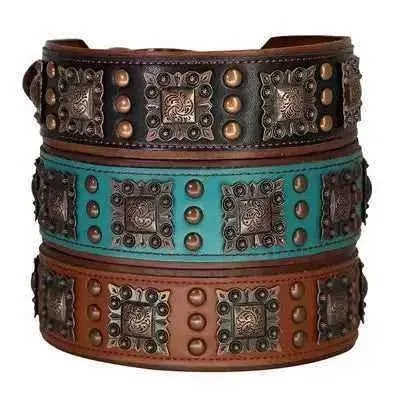 Regal Paws Rugged Chic Leather Dog Collar