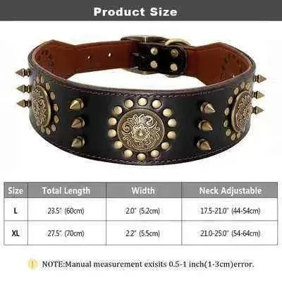 Regal Paws Rugged Chic Leather Dog Collar