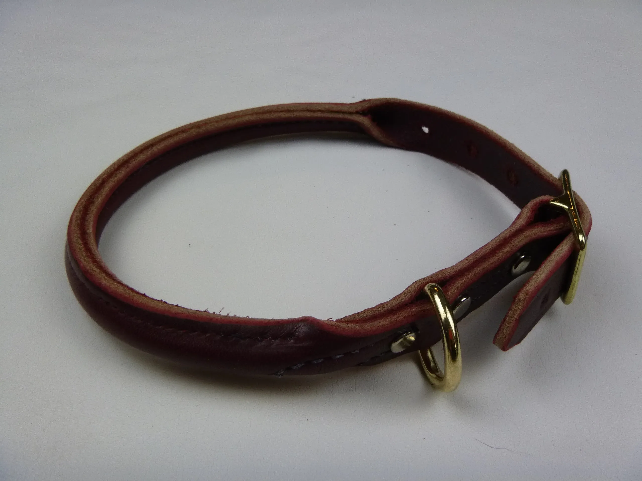 Rolled Leather Buckle Collar