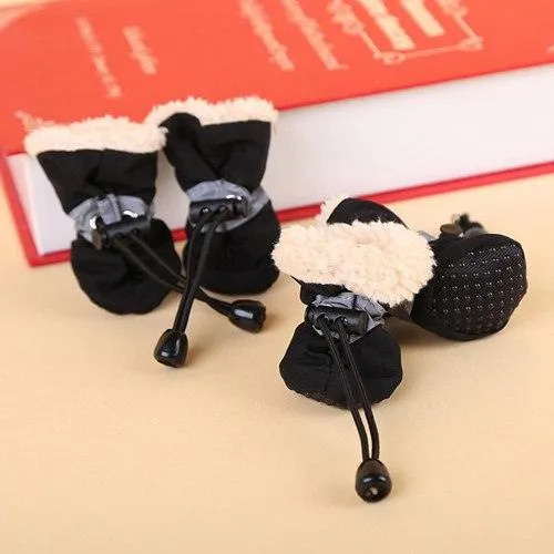 Soft Plush Anti-Slip Winter Shoes for Dogs