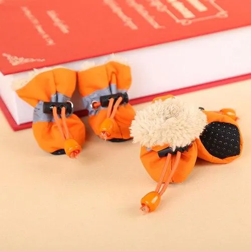 Soft Plush Anti-Slip Winter Shoes for Dogs