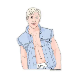 Sticker | Kenergy: Ryan Gosling, Barbie Movie, Sticker| Sammy Gorin