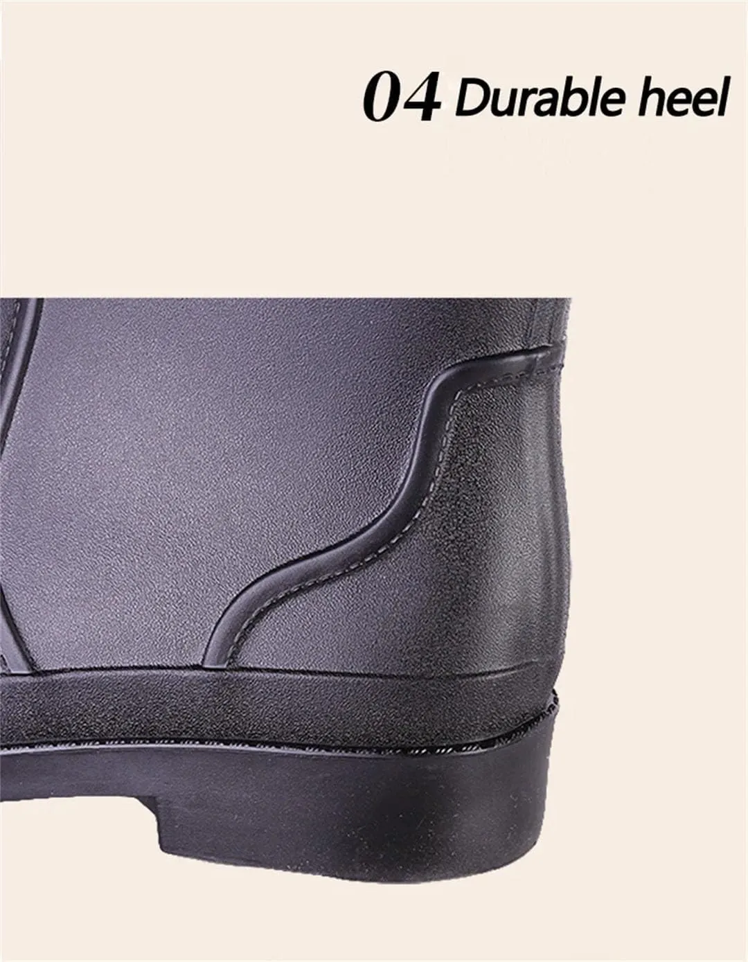Women's Rubber Rainboots Rain Waterproof Non-Slip Wear-Resistant Water Boots