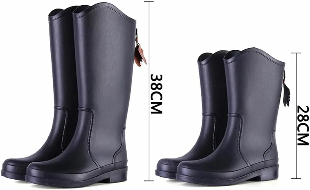 Women's Rubber Rainboots Rain Waterproof Non-Slip Wear-Resistant Water Boots